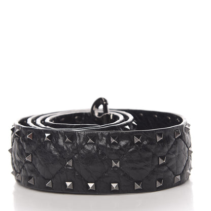Valentino Garavani Lambskin Rockstud Spike Shoulder Strap Black 2 of 4