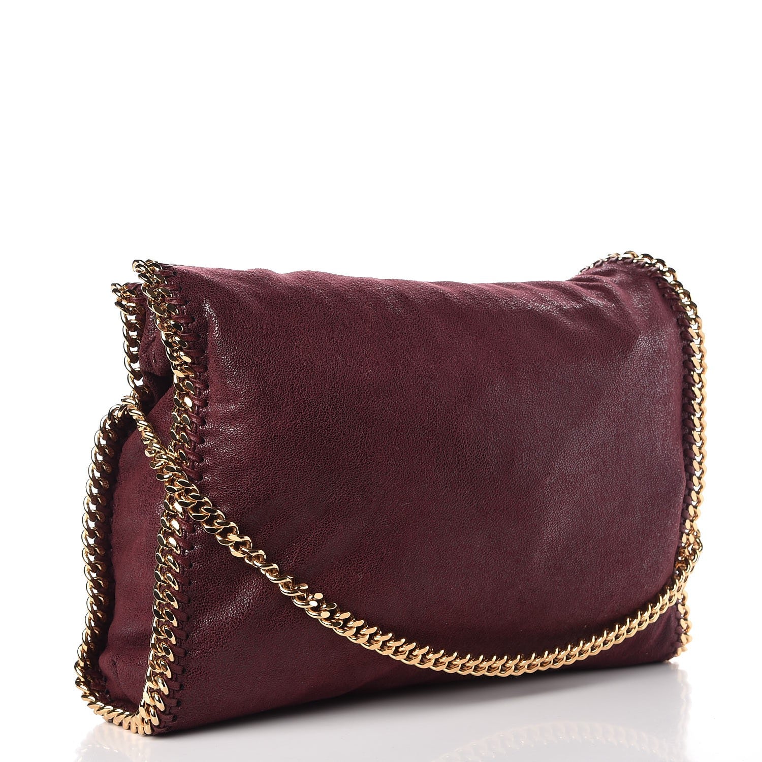 Stella McCartney Shaggy Deer Falabella Fold Over Tote Plum 3 of 7