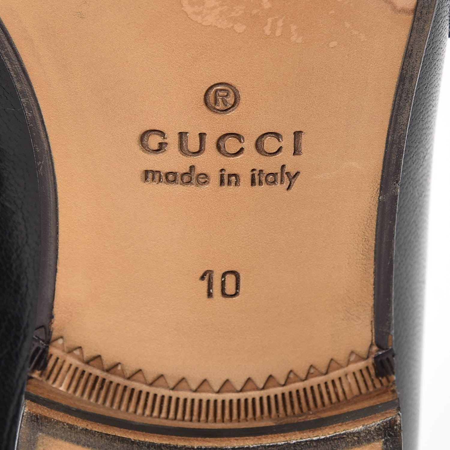 Gucci Goatskin Web Mens GG Loafers 10 Black 6 of 10