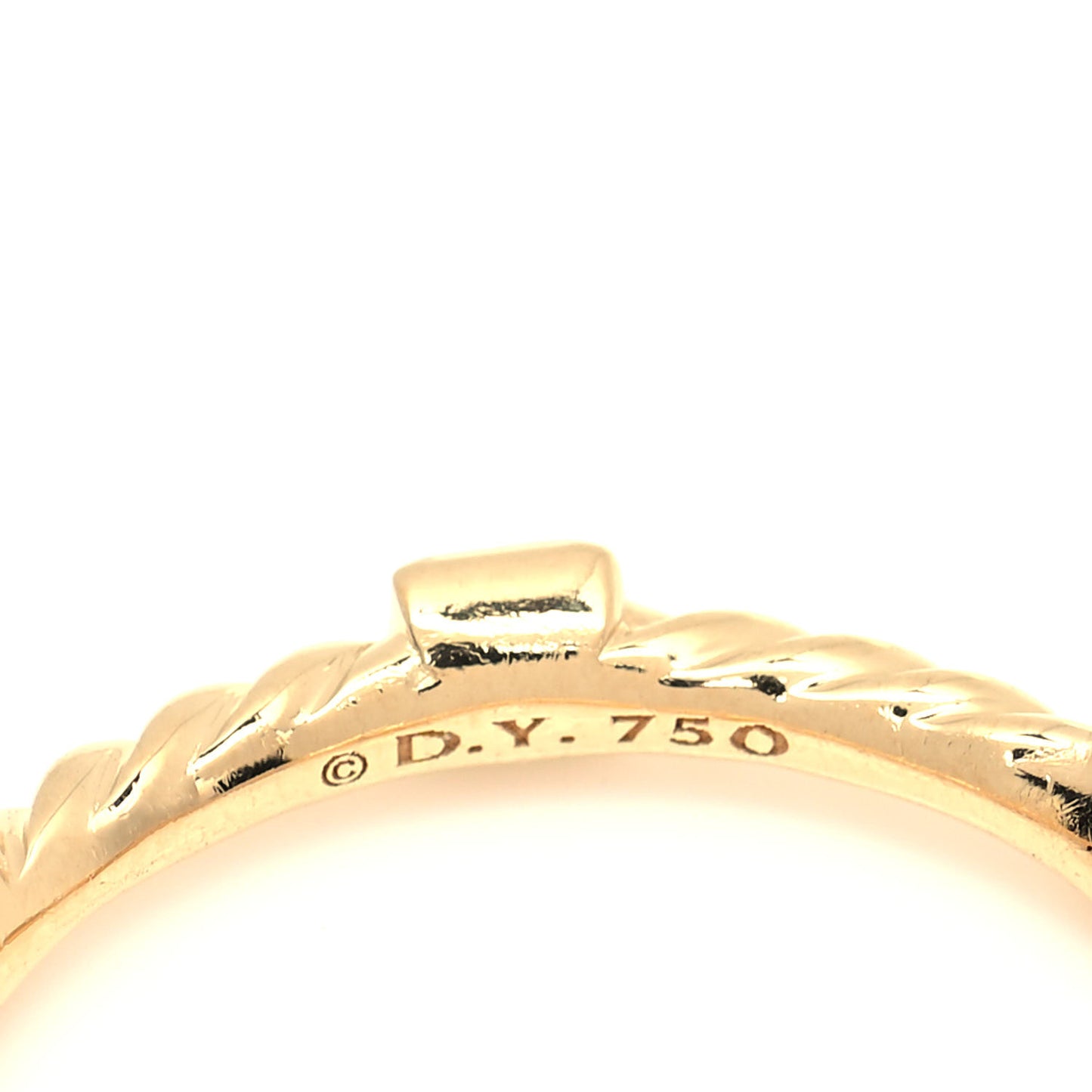 18K Yellow Gold Diamond Cable Collectibles Ring 57 8