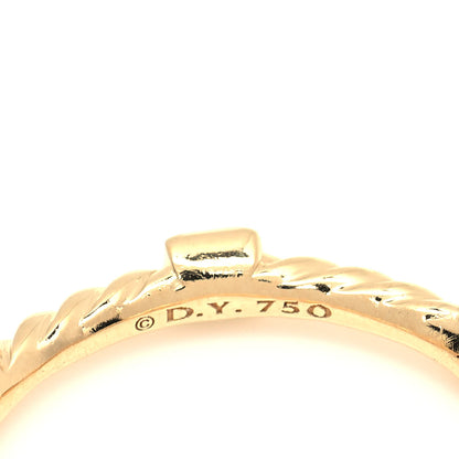David Yurman 18K Yellow Gold Diamond Cable Collectibles Ring 57 8 4 of 4