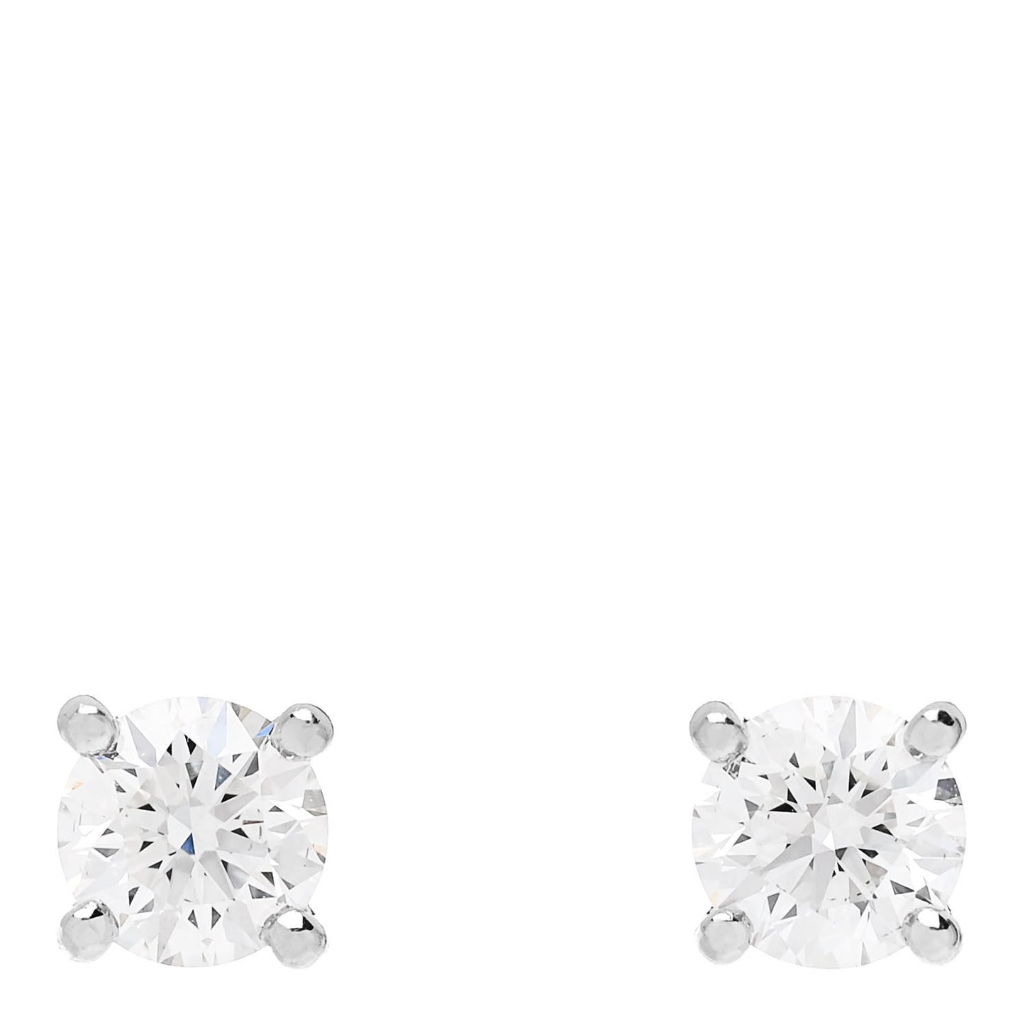 Platinum Diamond .50ctw Solitaire Earrings