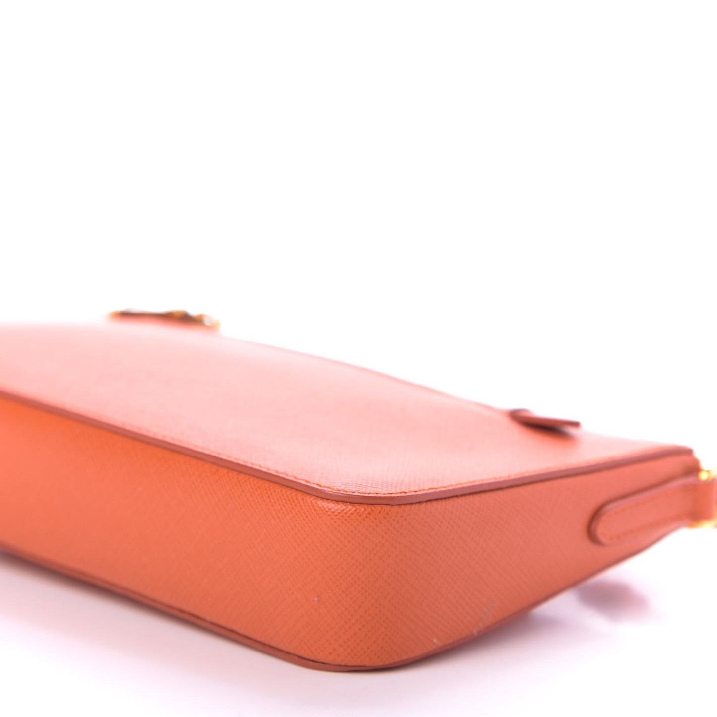 Saffiano Lux Zip Crossbody Bag Papaya