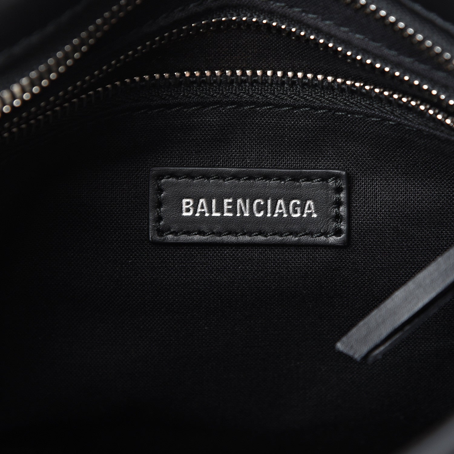 Balenciaga Canvas Satin Calfskin Diagonal Allover Logo Print Classic Silver Hardware Mini City Natural Black 5 of 9