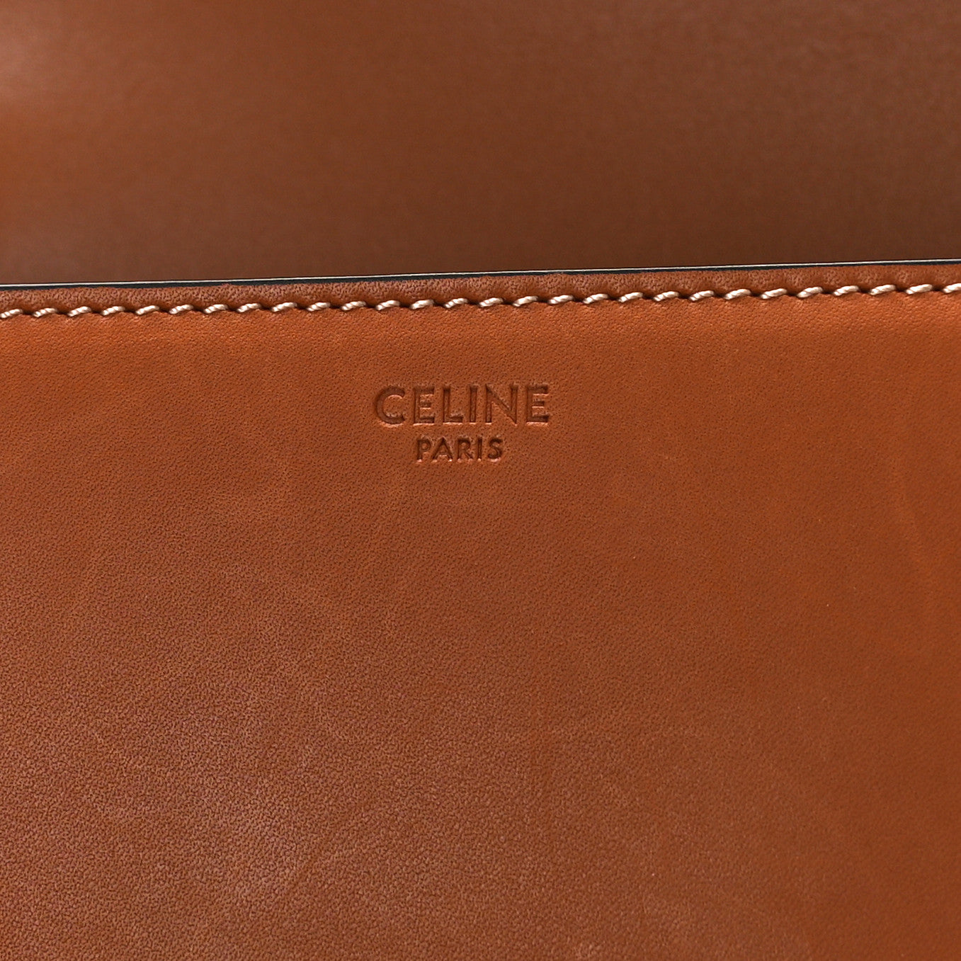 Celine Natural Calfskin Medium Triomphe Tan 6 of 10