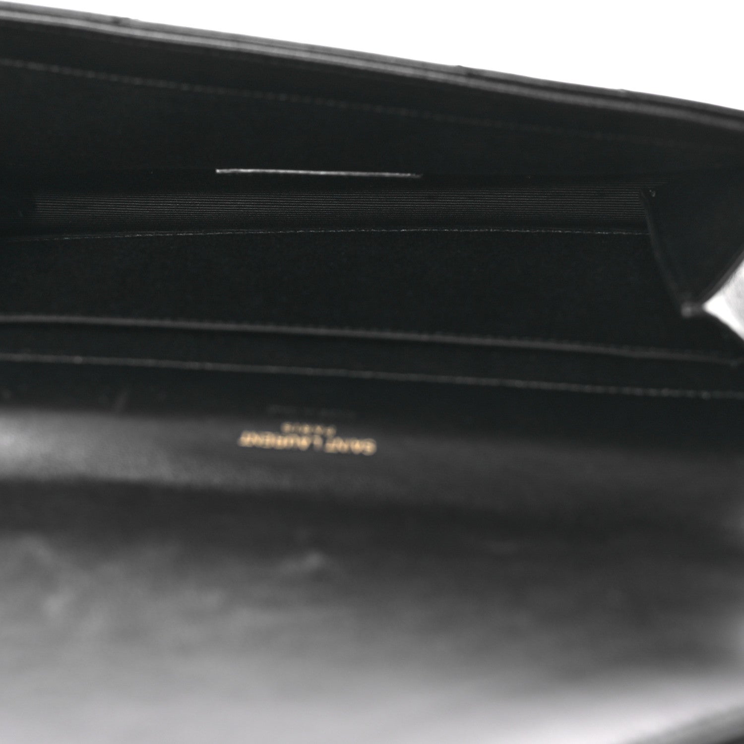 Saint Laurent Lambskin Matelasse Chevron Monogram Cassandre Flap Pouch Black 5 of 9
