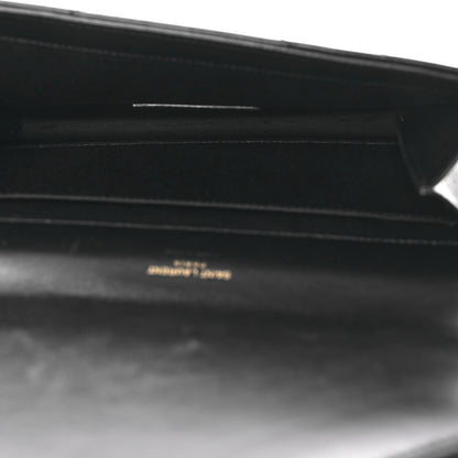 Saint Laurent Lambskin Matelasse Chevron Monogram Cassandre Flap Pouch Black 5 of 9