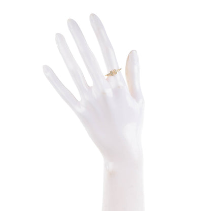 Tiffany 18K Yellow Gold Diamond T Wire Ring 54 7 2 of 6