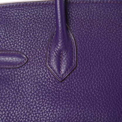 Hermes Taurillon Clemence Birkin 30 Iris 27 of 33