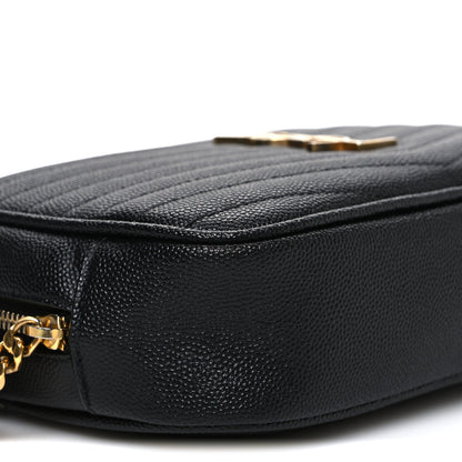 Saint Laurent Grain De Poudre Matelasse Monogram Mini Lou Camera Bag Black 8 of 10
