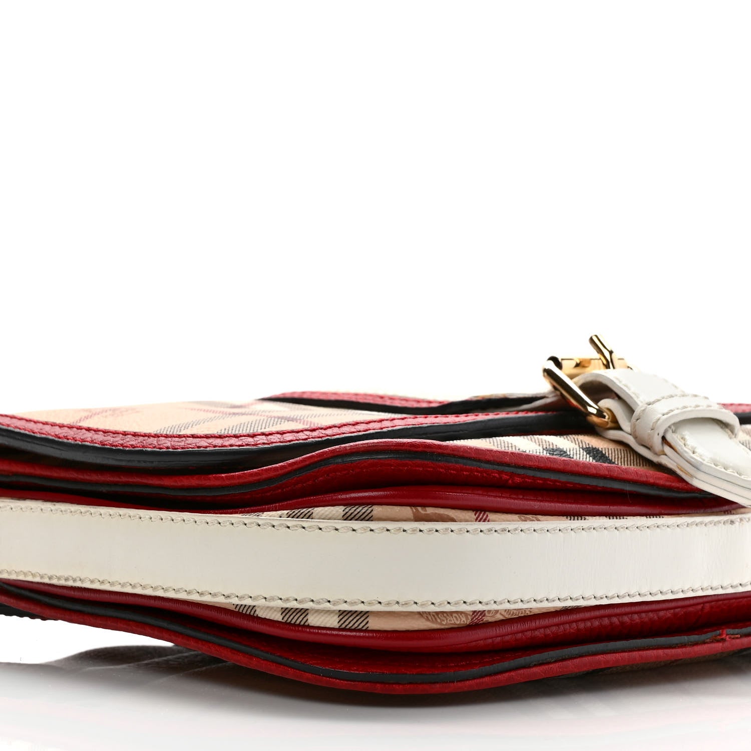 Burberry Haymarket Check Messenger Military Red White 9 of 11