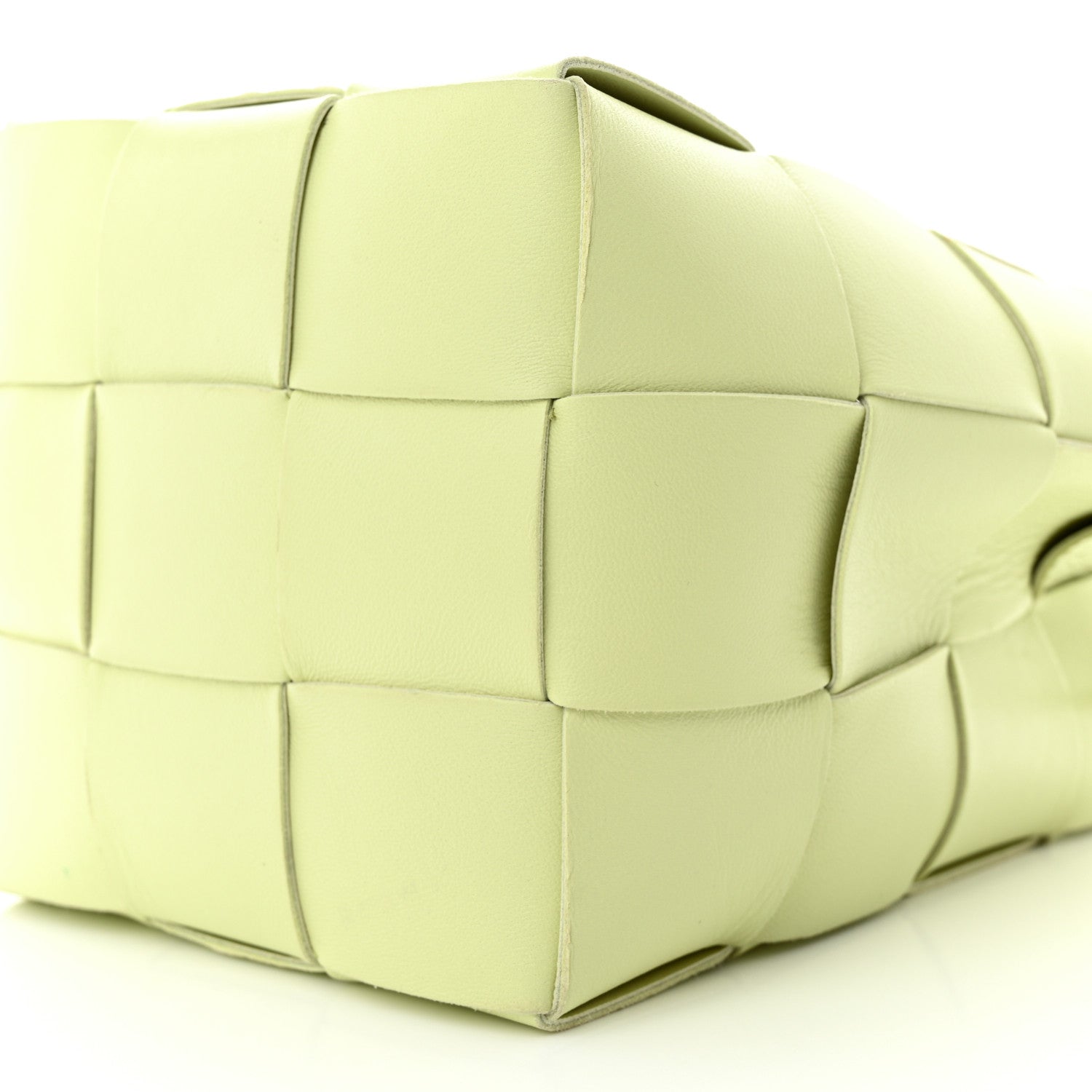 Bottega Veneta Nappa Maxi Intreccio Small Cassette Bucket Bag Lemon Washed 9 of 10