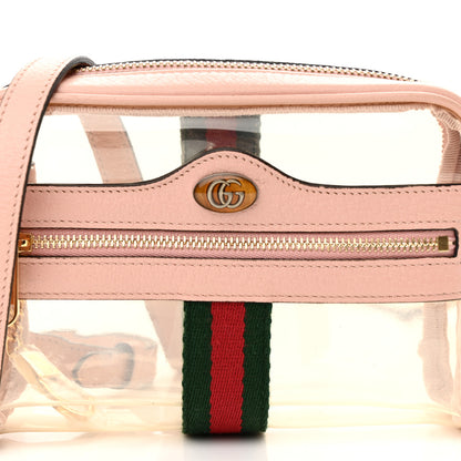 Gucci Vinyl Web Mini Ophidia Transparent Shoulder Bag Perfect Pink 8 of 10