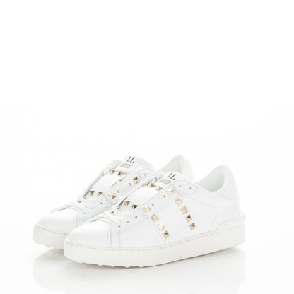 Valentino Garavani Calfskin Rockstud Untitled Open Sneakers 36 White 3 of 7