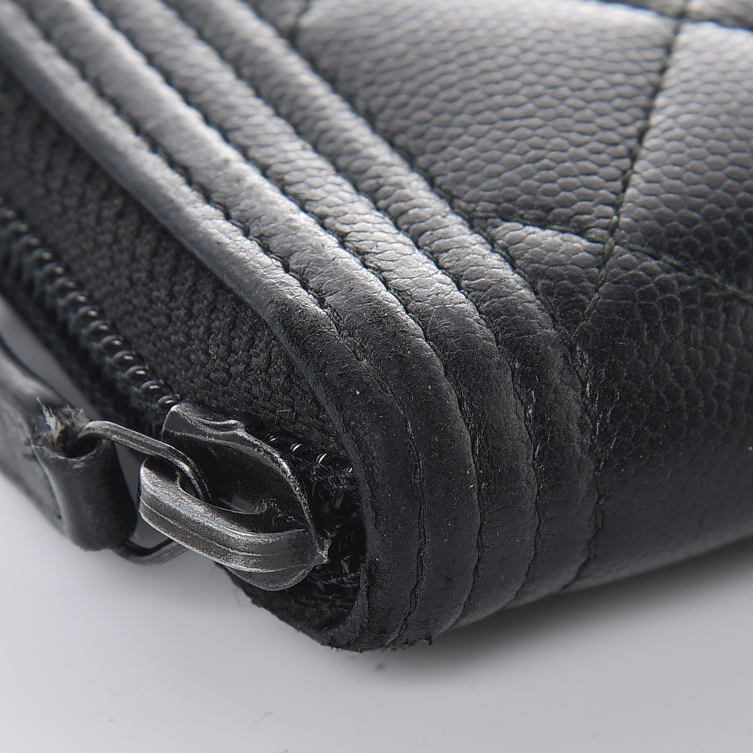 Chanel Caviar Quilted Boy Small Zip Around Wallet So Black 10 of 21