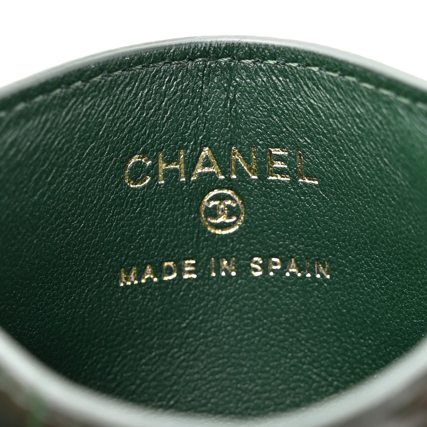 Calfskin Crocodile Embossed Crococo Card Holder Emerald