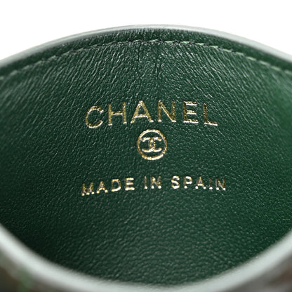 Chanel Calfskin Crocodile Embossed Crococo Card Holder Emerald 6 of 8