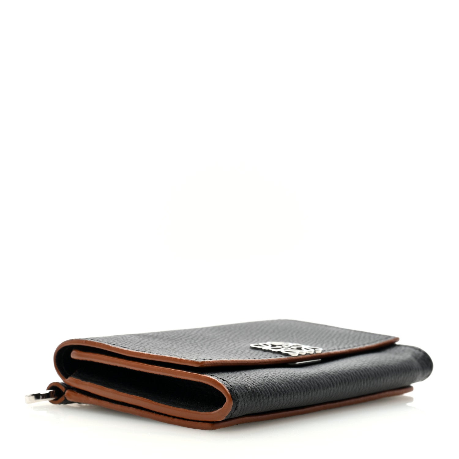 Loewe Grained Calfskin Anagram Small Wallet on Chain Black 4 of 8