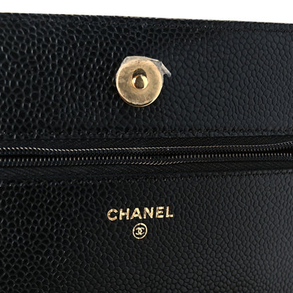 Chanel Caviar Quilted Wallet On Chain WOC Black 6 of 12