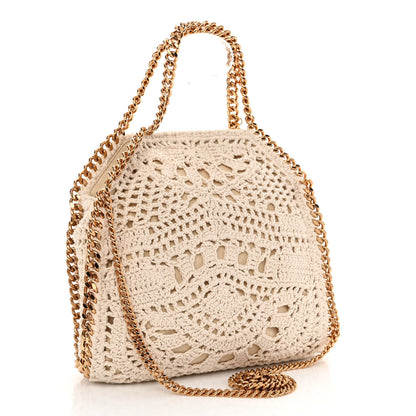 Stella McCartney Cotton Crochet Falabella Ajouree Tote Bag White 3 of 10