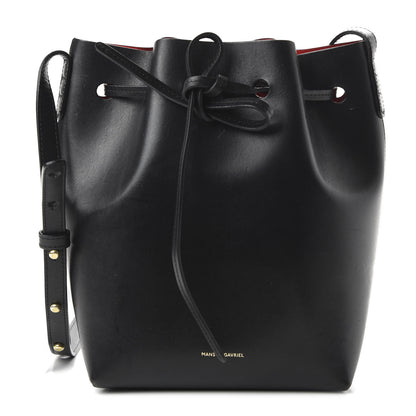 Mansur Gavriel Calfskin Mini Bucket Bag Black Flamma 1 of 9