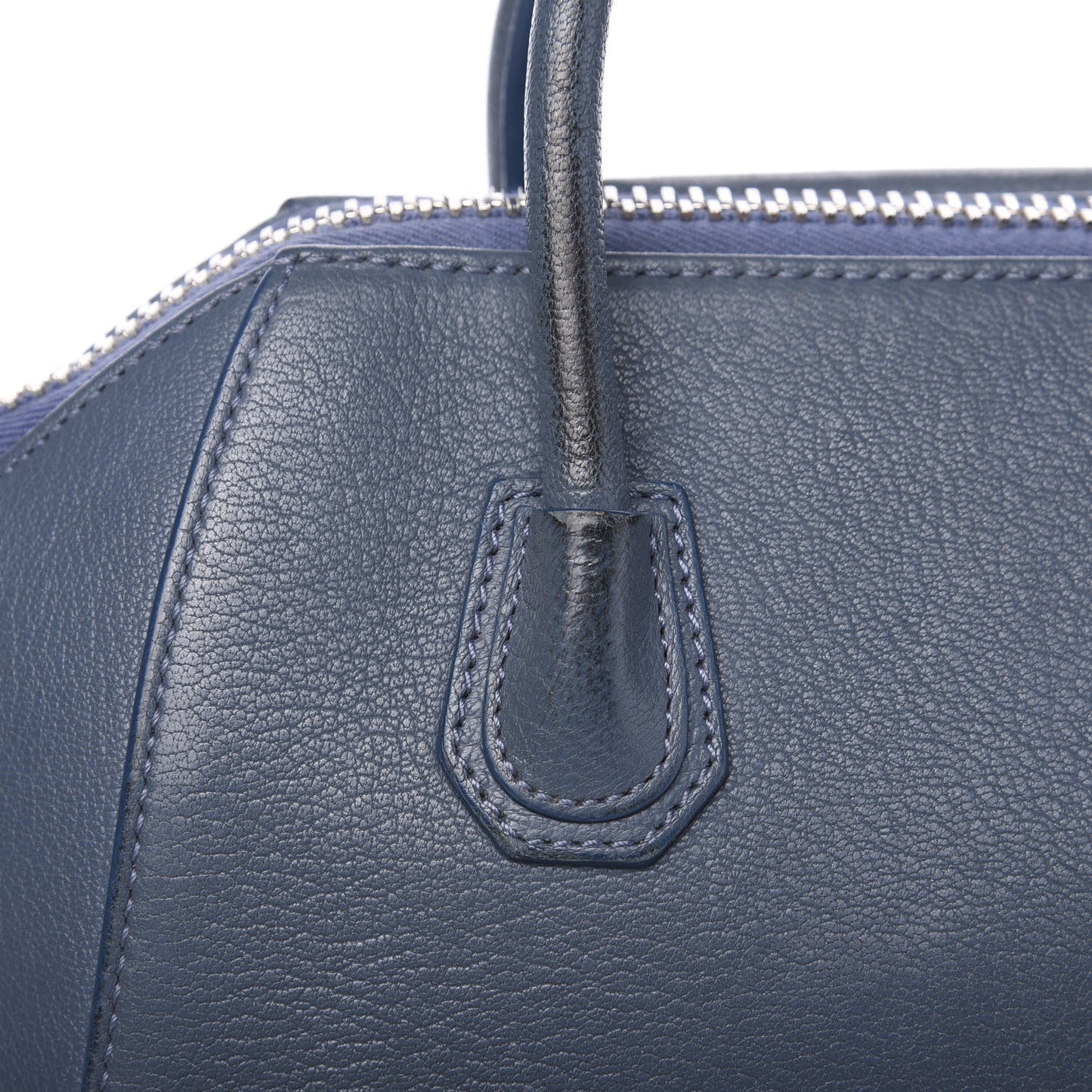 Sugar Goatskin Mini Antigona Mineral Blue
