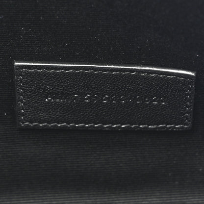 Saint Laurent Lambskin Matelasse Chevron Monogram Cassandre Flap Pouch Navy 7 of 8