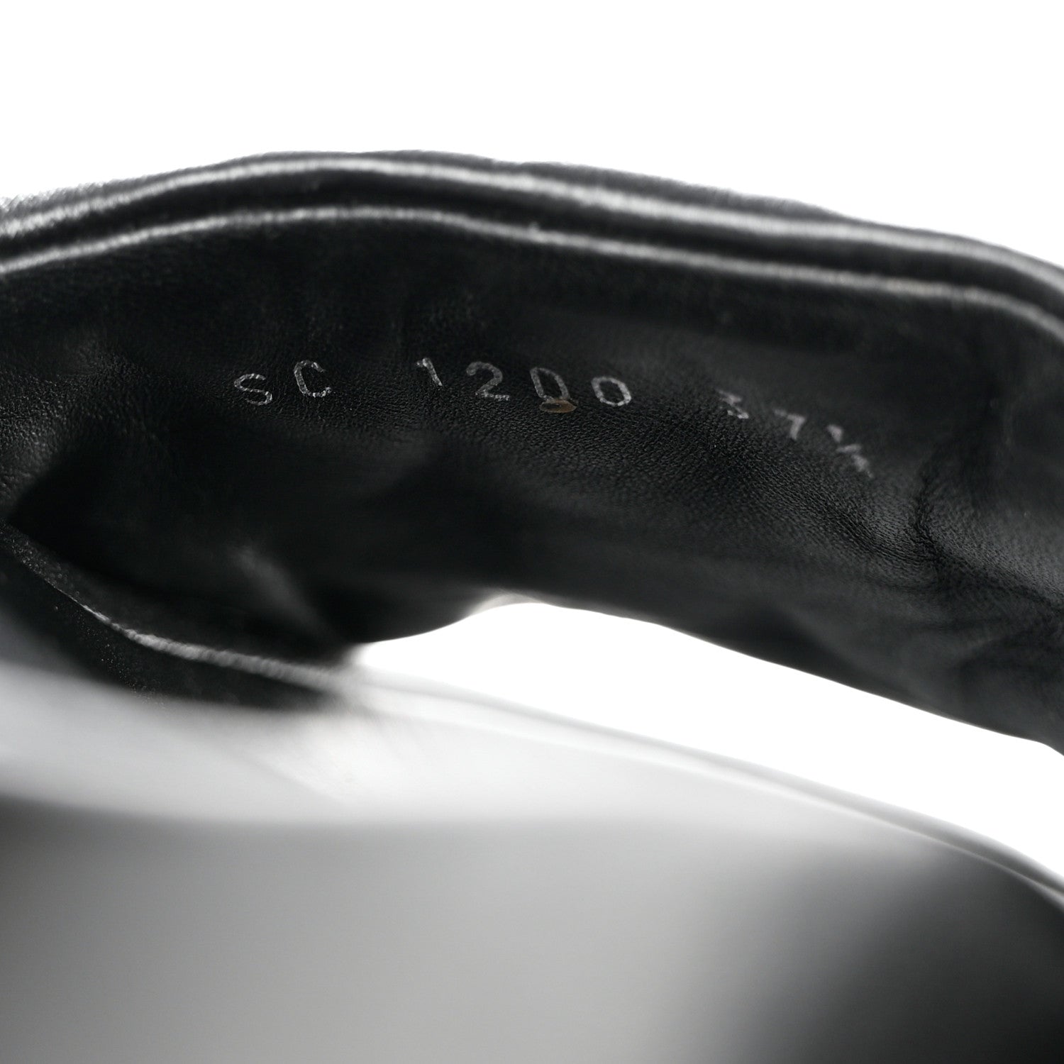Louis Vuitton Lambskin Embossed Monogram Jumbo Flatform Mule Sandals 37.5 Black 7 of 9