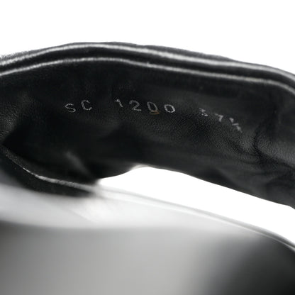 Louis Vuitton Lambskin Embossed Monogram Jumbo Flatform Mule Sandals 37.5 Black 7 of 9