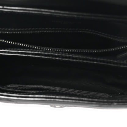 Saint Laurent Calfskin Y Quilted Monogram Monochrome Toy Loulou Crossbody Bag Black 4 of 12