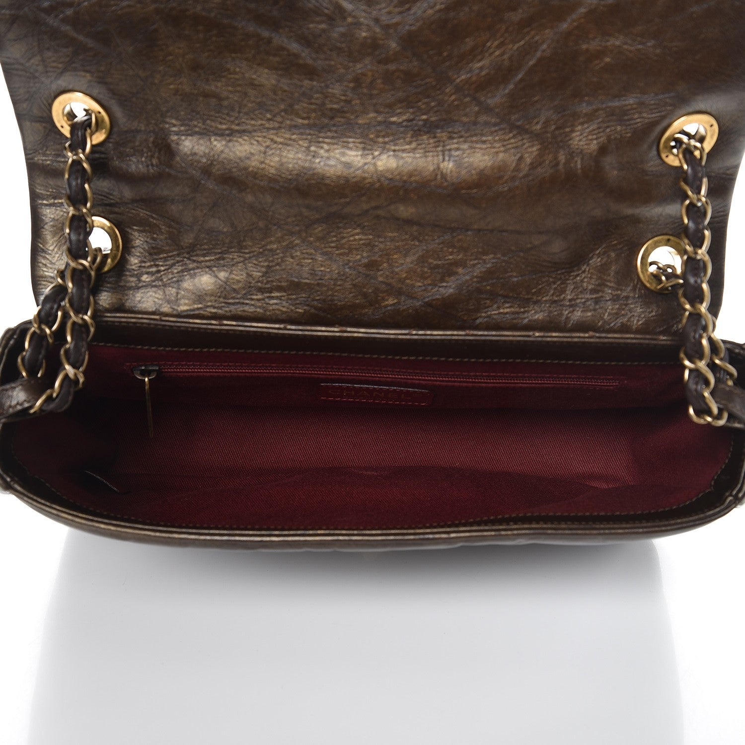 Chanel Aged Calfskin Quilted Small Pondichery Flap Dark Brown 5 of 8