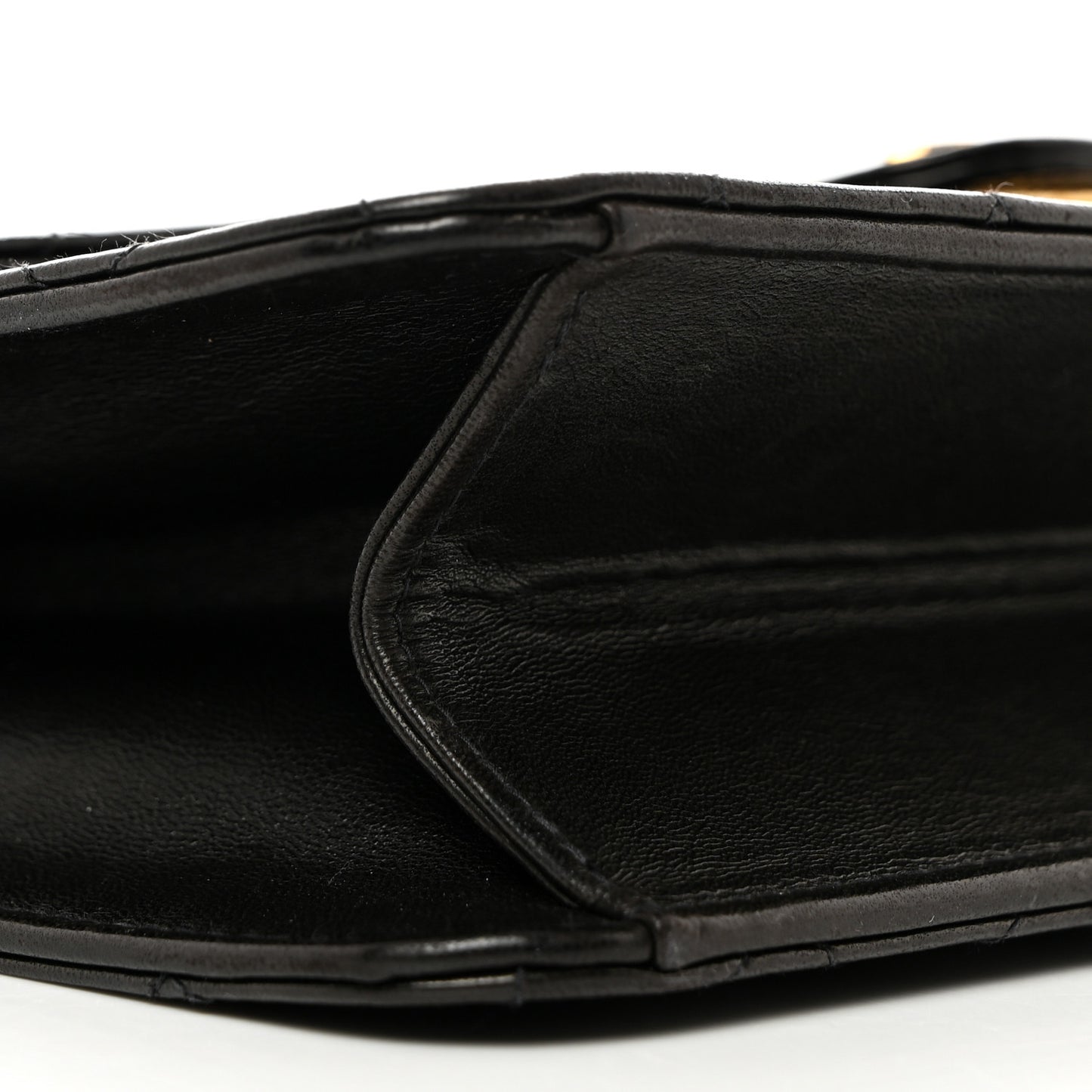 Lambskin Quilted Medium Single Flap Black