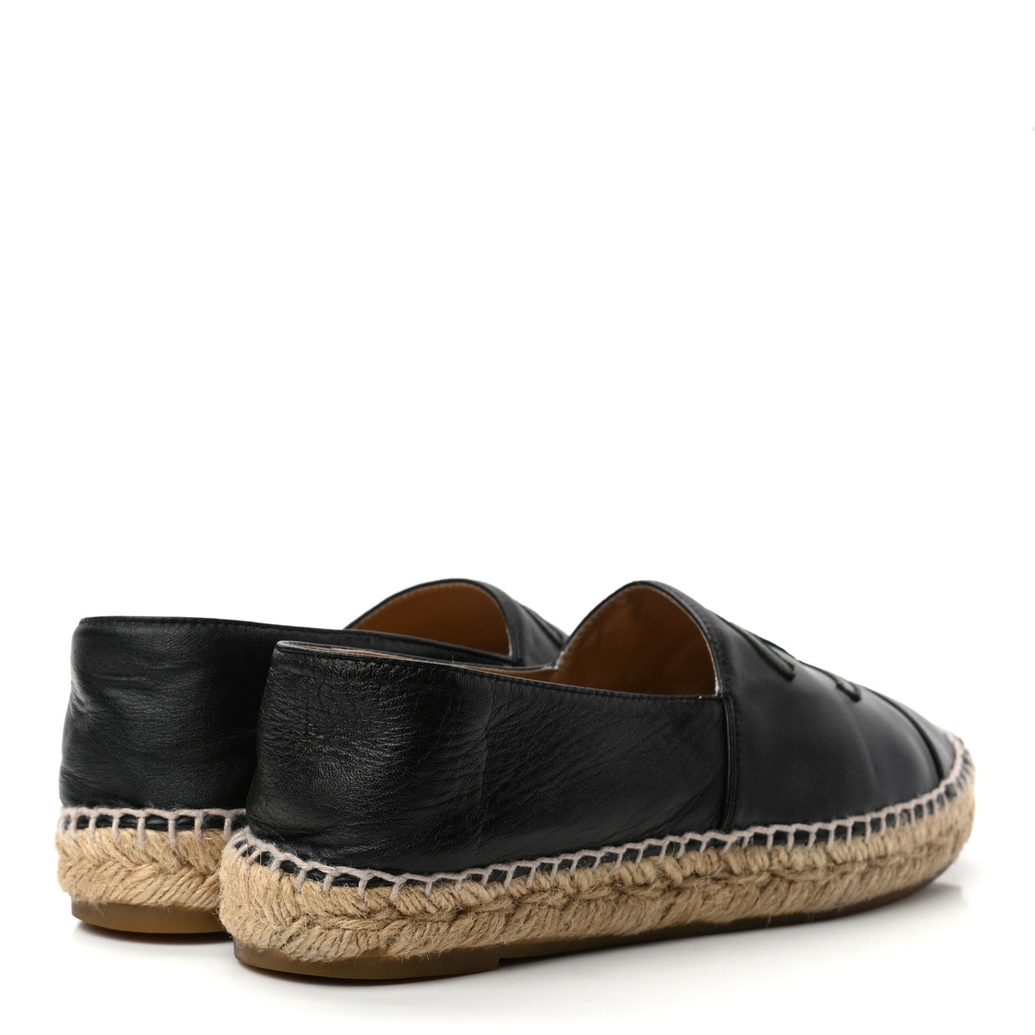 Chanel Lambskin CC Espadrilles 37 Black 4 of 7