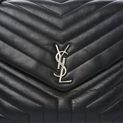 Saint Laurent Calfskin Y Quilted Monogram Large Loulou Chain Satchel Black 8 of 10
