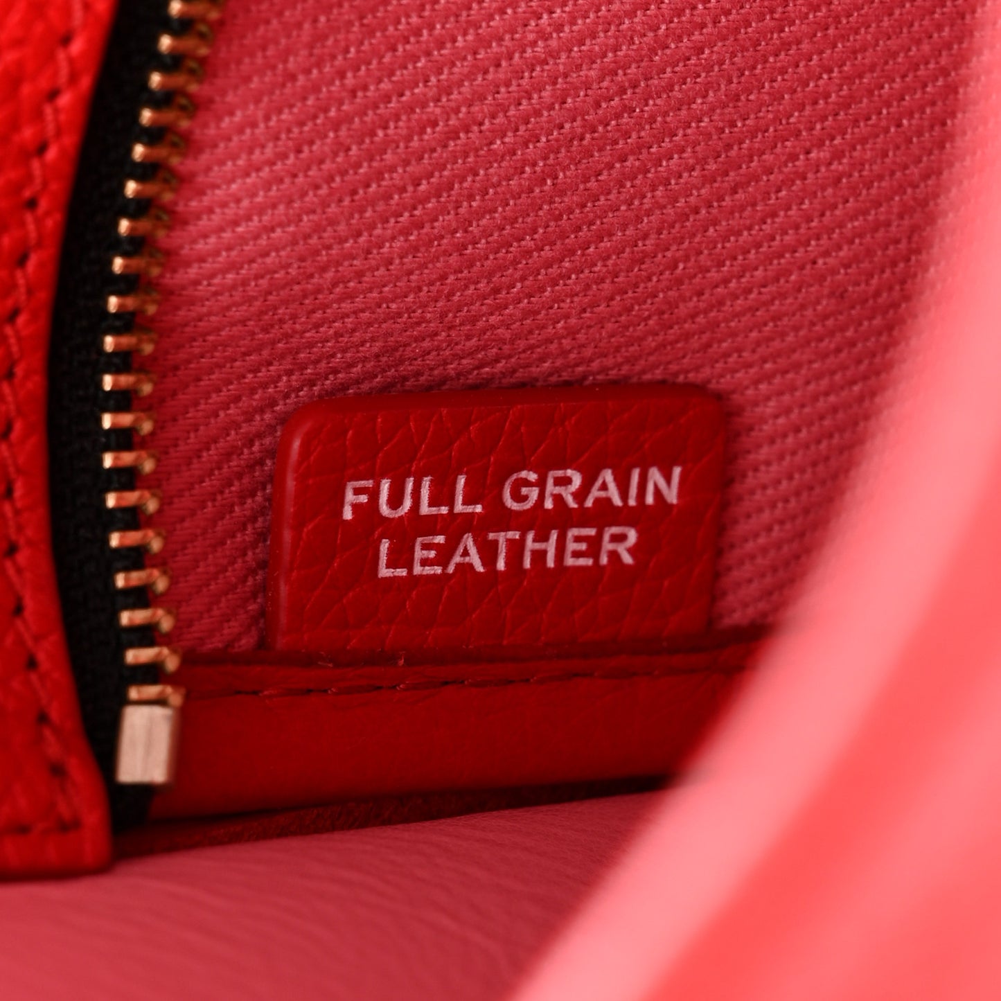 Grained Calfskin Small The Tote Bag Red
