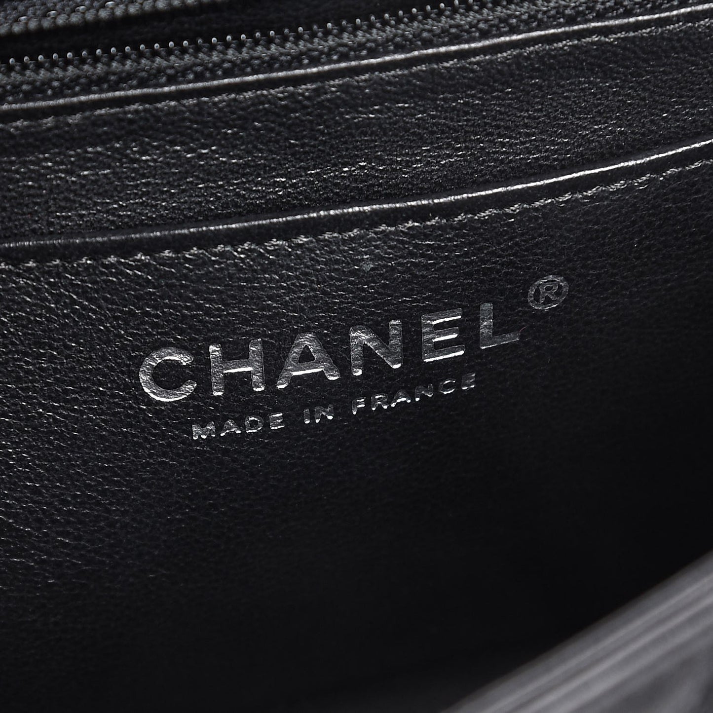 Crumpled Calfskin Quilted Mini Rectangular Flap So Black