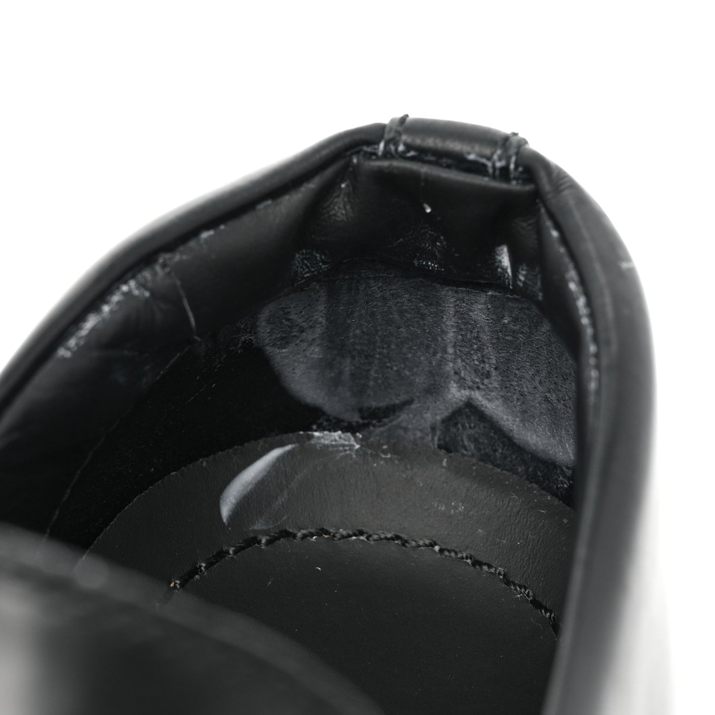 Spazzolato Rois Metal Triangle Logo Monolith 55mm Loafers 37.5 Black