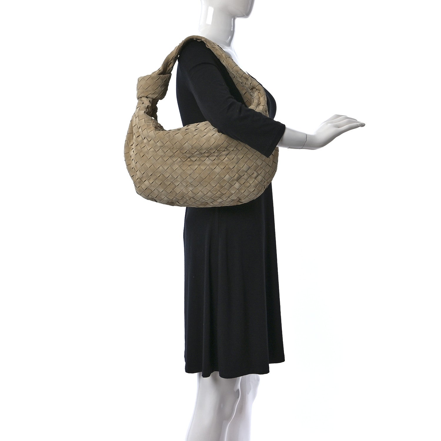 Bottega Veneta Suede Intrecciato Small Jodie Sand 2 of 9