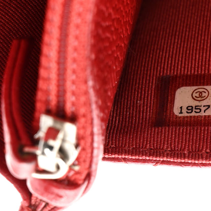 Chanel Caviar Quilted Wallet On Chain WOC Red 8 of 11