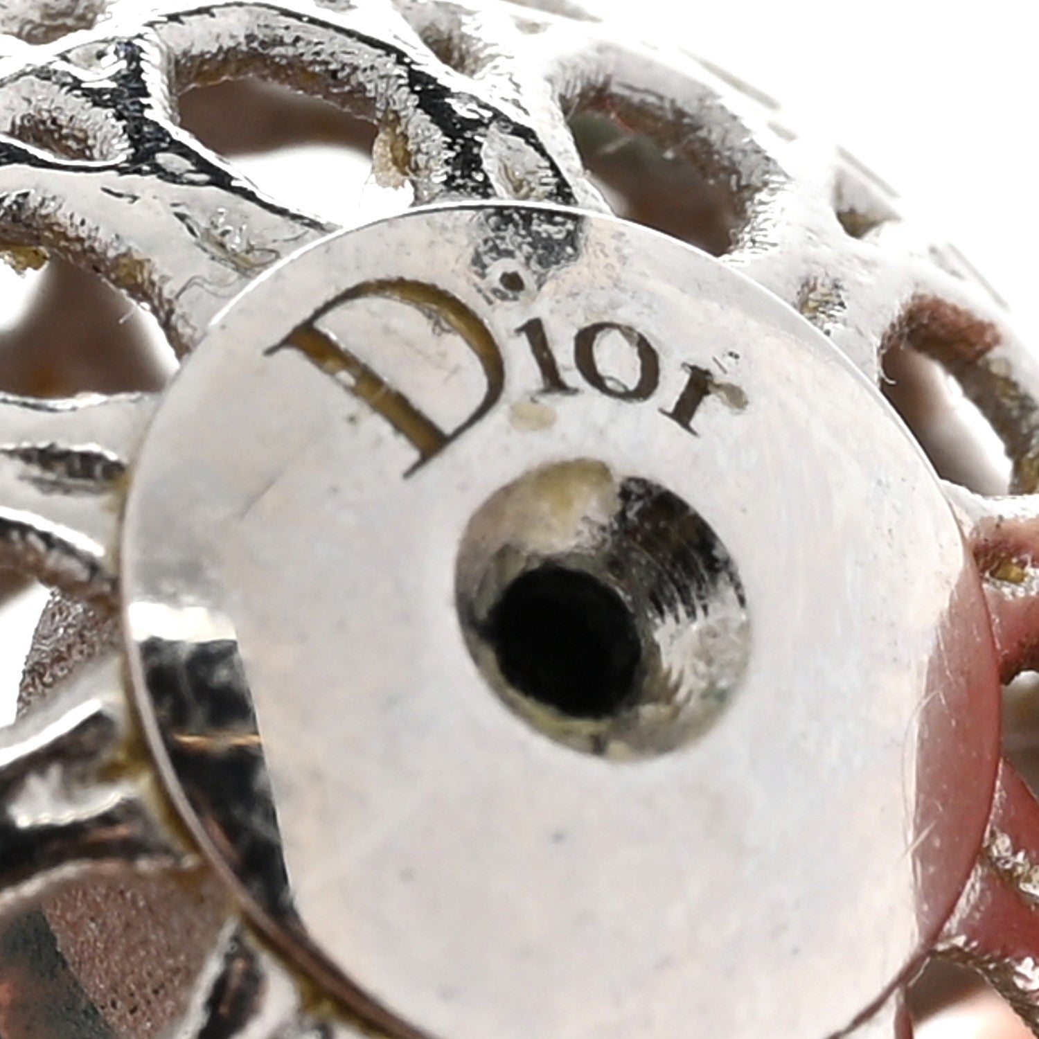 Christian Dior Cannage Mise En Dior Tribal Earrings Silver 4 of 6
