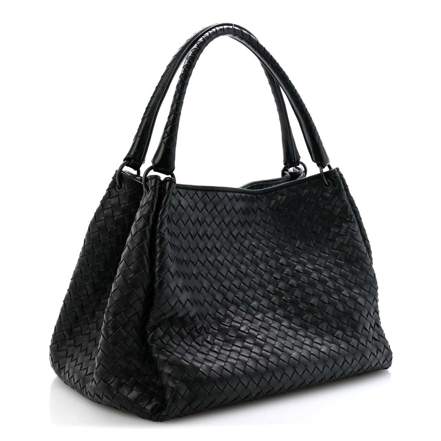 Nappa Intrecciato Parachute Bag Black