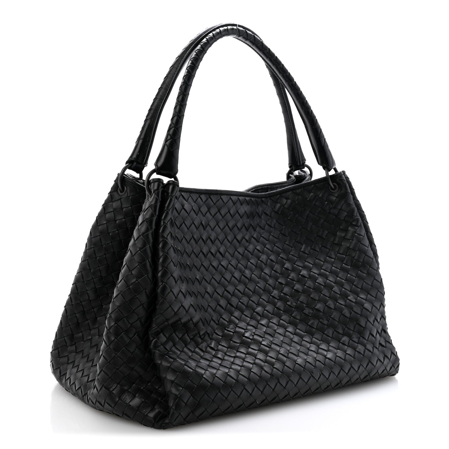 Bottega Veneta Nappa Intrecciato Parachute Bag Black 3 of 13