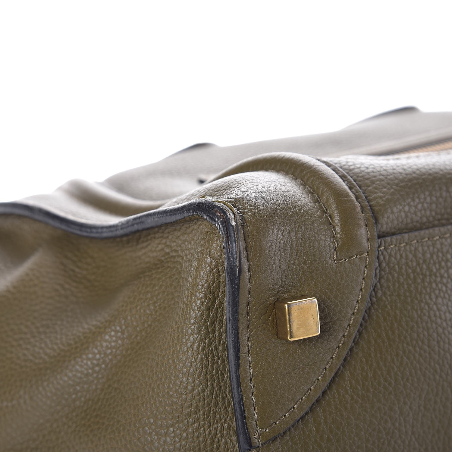 Celine Drummed Calfskin Mini Luggage Jungle 9 of 14