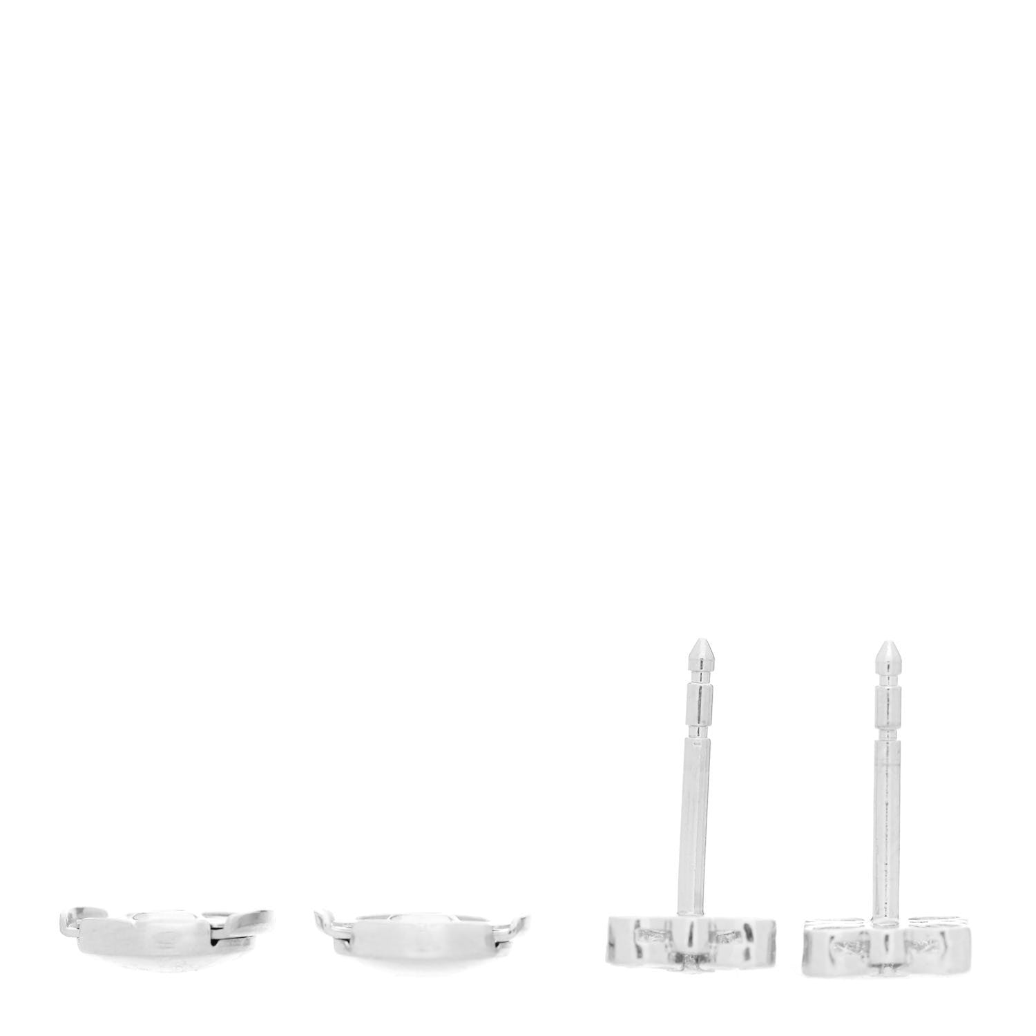 Tiffany Platinum Diamond Enchant Stud Earrings 3 of 4