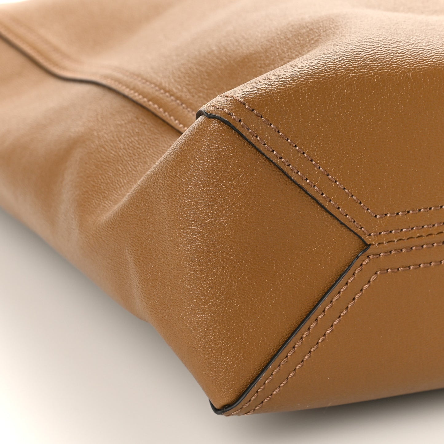 New Sakai Calfskin Lux Web Medium Dahlia Tote Quarz Beige