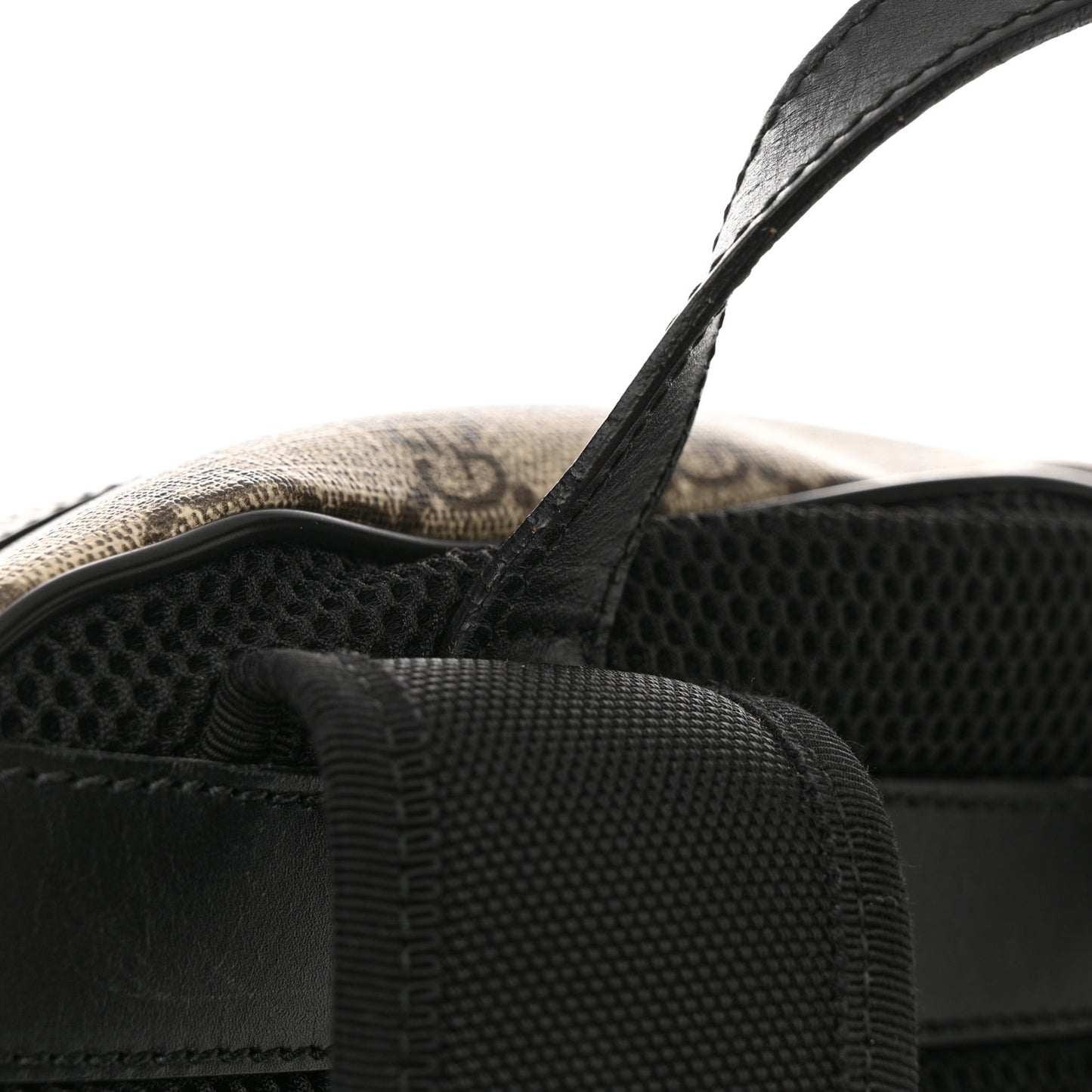 GG Supreme Monogram Web Dome Backpack Black
