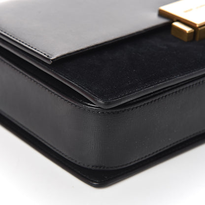 Saint Laurent Smooth Calfskin Suede Medium Bellechasse Black 9 of 11