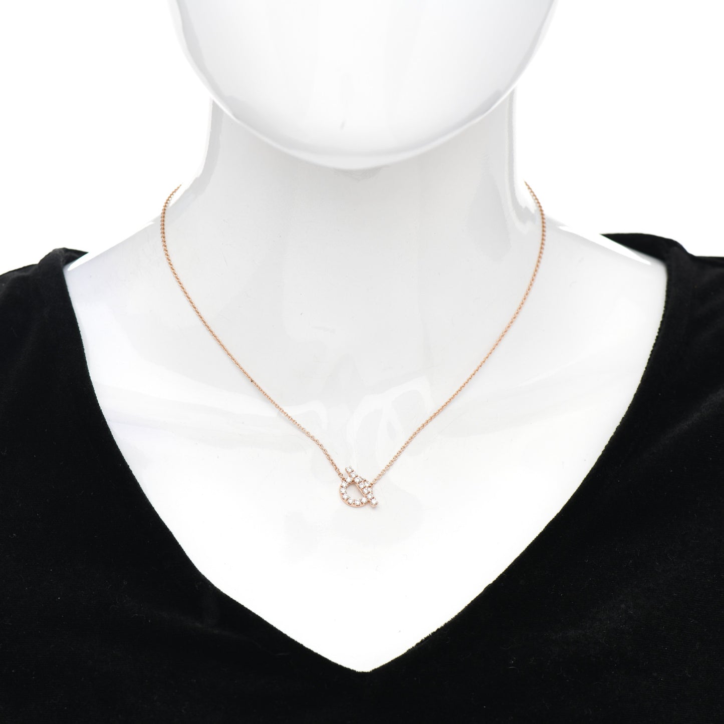 18K Rose Gold Diamond Finesse Pendant Necklace