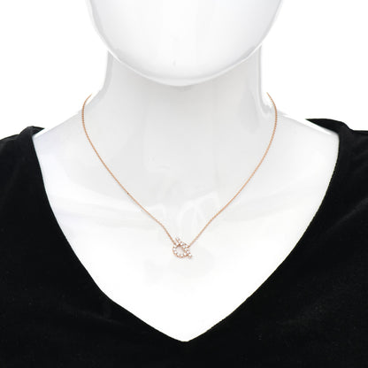 Hermes 18K Rose Gold Diamond Finesse Pendant Necklace 2 of 6