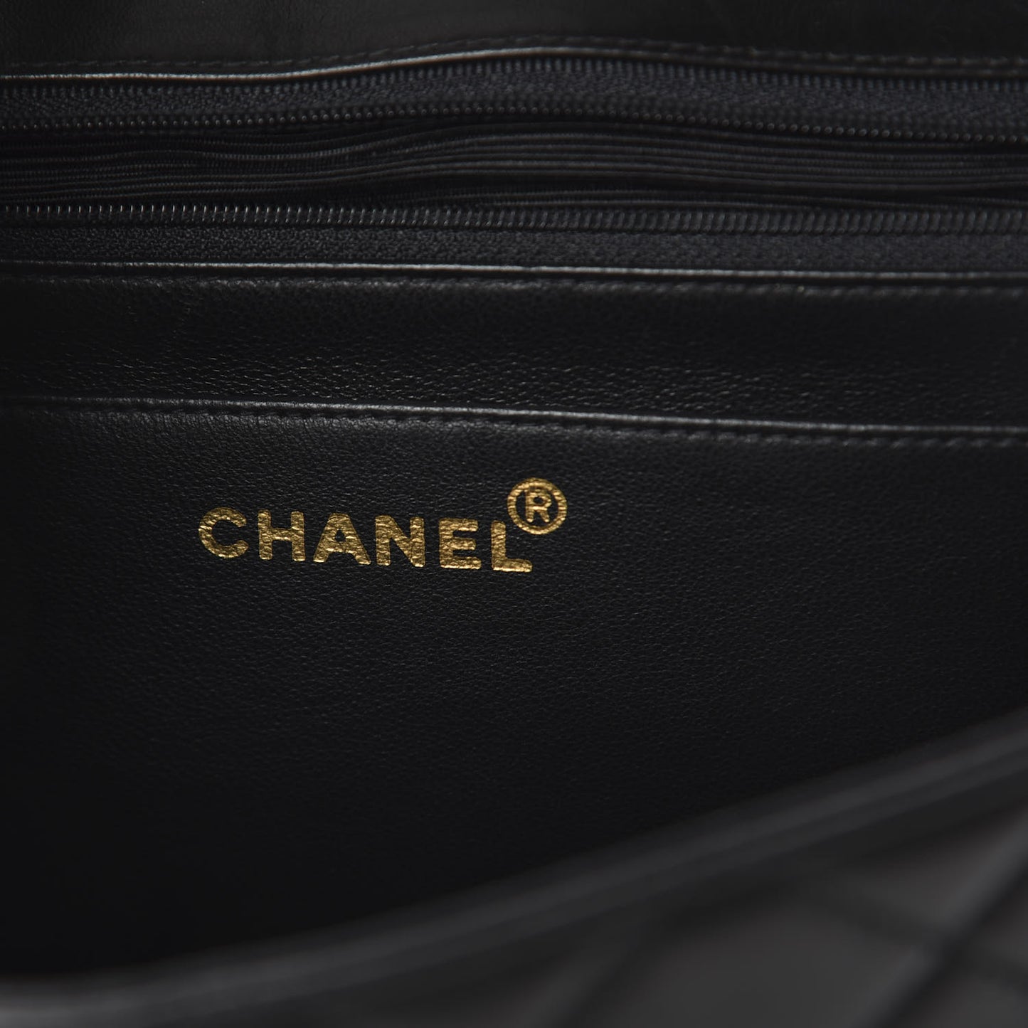 Lambskin Quilted Jumbo Single Flap Black